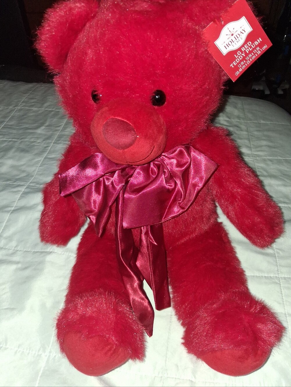 Holiday Time 15" Red Teddy Bear Plush